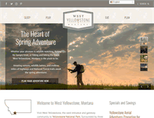 Tablet Screenshot of destinationyellowstone.com